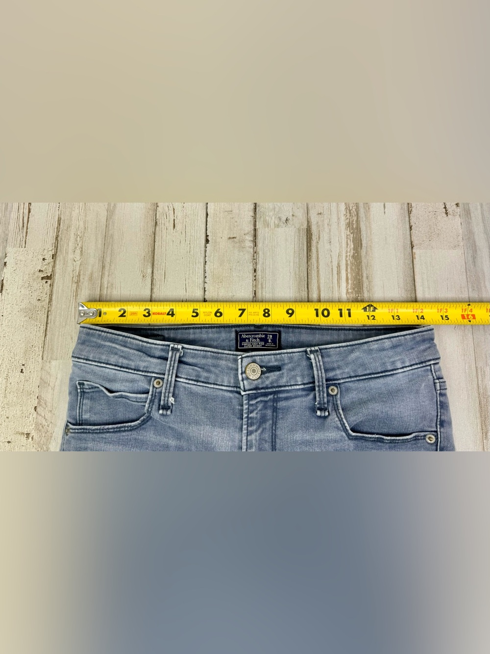 Abercrombie & Fitch Gray Jeans 29/8L (29x28) Simone High Rise Super Skinny - Picture 6 of 12
